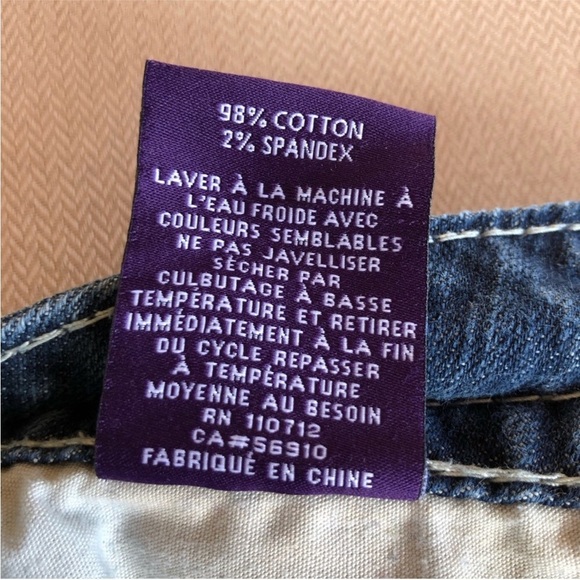 Vigoss Tick Stitch Ring-stone button flap embellished back Pocket Capri Jeans 28 - Picture 14 of 16